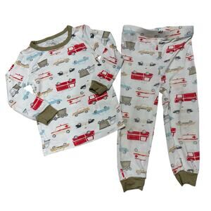 Milkberry Pajamas 2-Piece Set Size 12 Months Firefighter Print